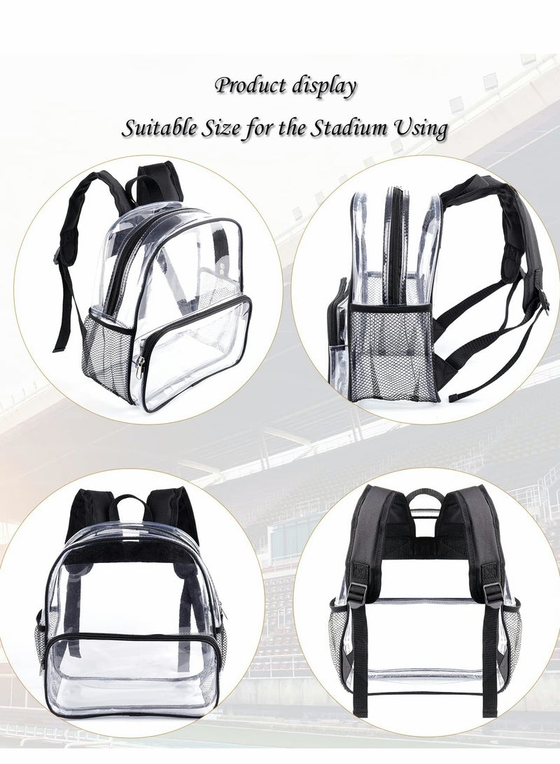 Clear Backpack, Clear Mini Backpack Stadium Approved, Waterproof Transparent Backpack for School Work Travel and Work  Sport Event - Image 4